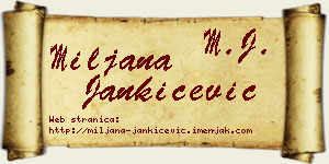 Miljana Jankićević vizit kartica